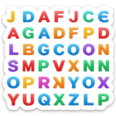 jp alphabet sticker