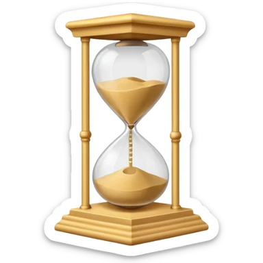 simple minimalist sand-clock only the glass and the sand sticker