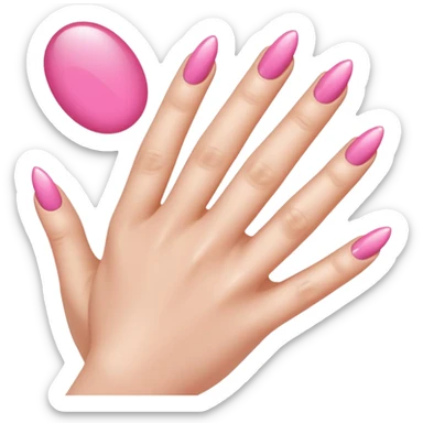 Pink nails sticker