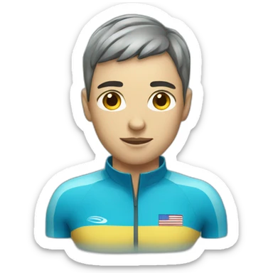 professional swimmer in a starting position sticker