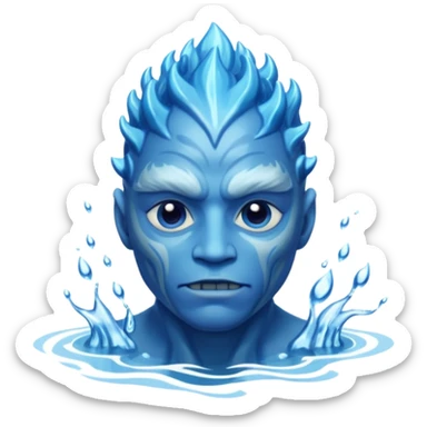 water elemental man sticker