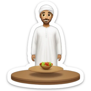 Man wearing omani dishdasha sticker