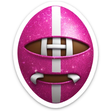Football in pink sparkles  sticker