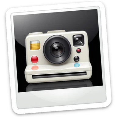 blank polaroid photo, with a faint reflection, no text sticker