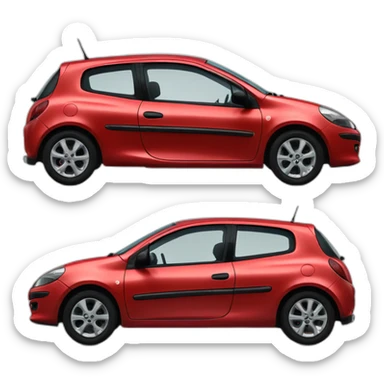 Renault clio red 2004 side view sticker