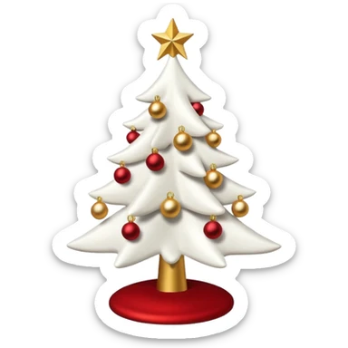 White Christmas tree sticker
