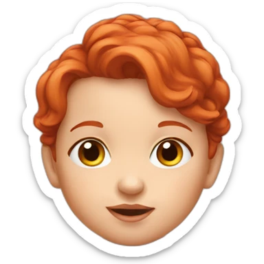 redhead infant sticker