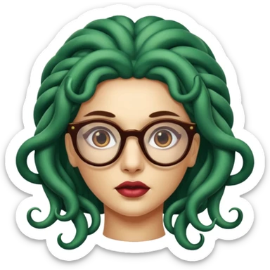 Medusa Versace with glasses  sticker