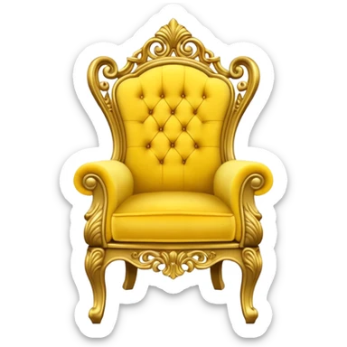 A yellow throne chair sticker