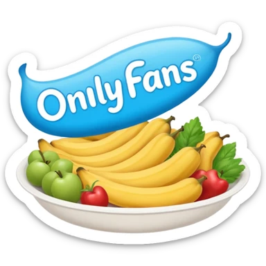 OnlyFans brand font and colors, but put the OnlyFans logo first, and then after that change OnlyFans to OnlyFoods sticker