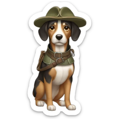Chien de chasseur sticker