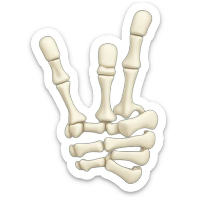 skeleton hand making a thumbs up sign sticker
