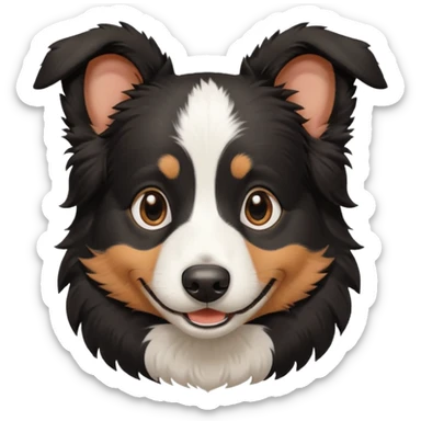 smille black bordercollie sticker