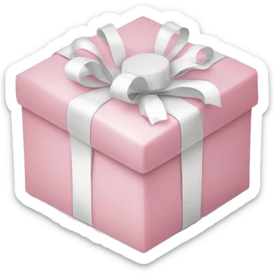 Light pink Christmas gifts under a white Christmas tree  sticker