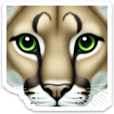 Un puma au yeux vert sticker