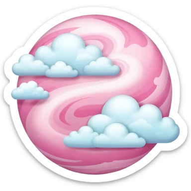 pink planet sticker