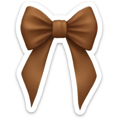 Brown bow sticker