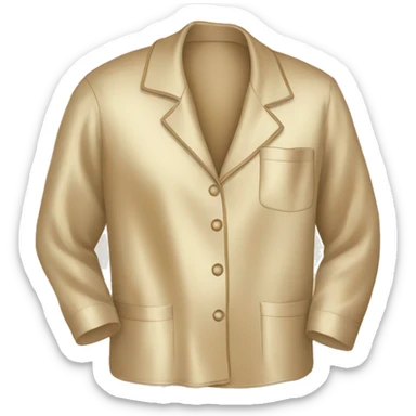 Tan colored silk pajamas sticker