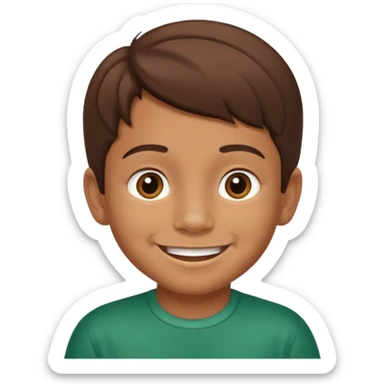 A 6 year old mexican boy with brown hair sticker