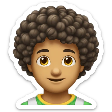 Cria de favela cabelo com reflexo alinhado sticker