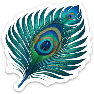 Make an peacock feather emoji sticker