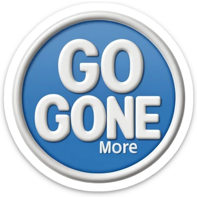 A PVC patch showing the words "GO ONE MORE" sticker