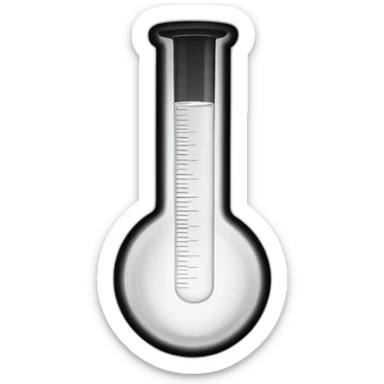 black white chemistry pictogram test tube sticker