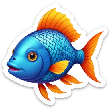 Fly high fish sticker