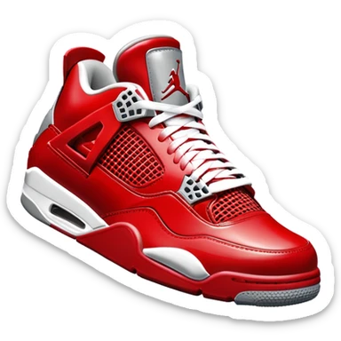 All red air Jordan 4 sticker