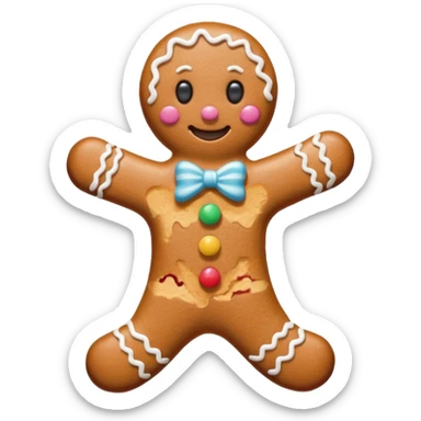 A gingerbread similar to the one on the cover of Melanie Martinez's song "Gingerbread Man". sticker