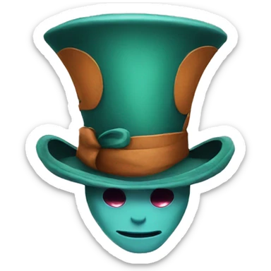 Mad Hatter hat sticker
