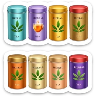 Herbal Tea Tins sticker