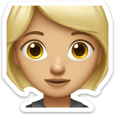 Women kneeling in with big eyes sticker