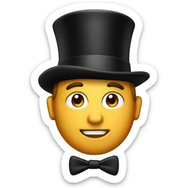 Breaded guy with a top hat sticker