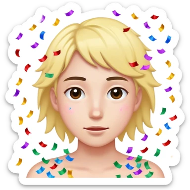 Confetti floater sticker