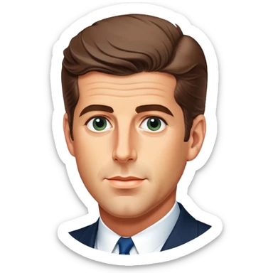 JFK Jr. (looking very distinguished and handsome) sticker