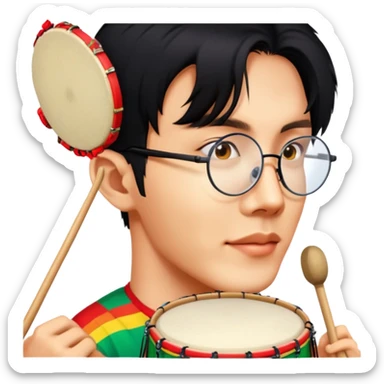 Festive Drummer sticker