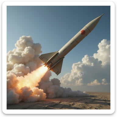 realistic ballistic missile, Photorealism sticker