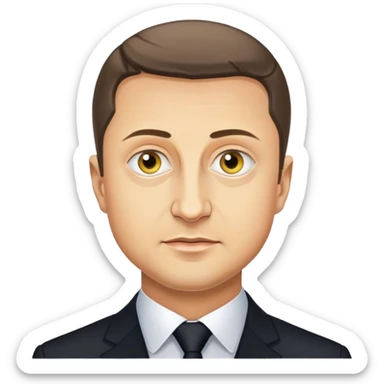 Photorealistic Vladimir Zelensky sticker