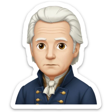 founding father with white hair sticker