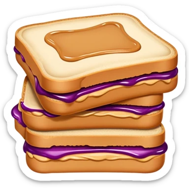 Peanut butter and jelly sandwich  sticker