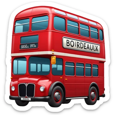 1 flor autobus bordeaux sticker