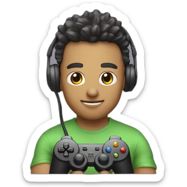 gamer with joystik sticker