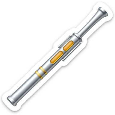 quiero una flauta travesera plateada sticker