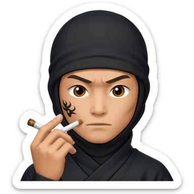 Ninja fumando sticker