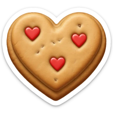 cookie heart shape woth glase sticker
