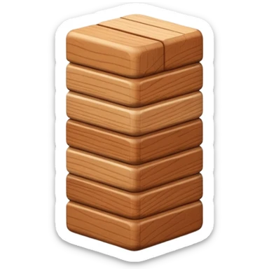 building material: wooden blocks stacked on top of each other sticker