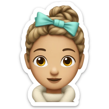 Girl with a cute bow and uggs sticker