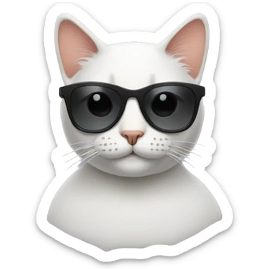 Cat with sunglasses sticker