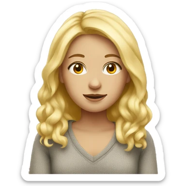 Cozy Blonde girl  sticker